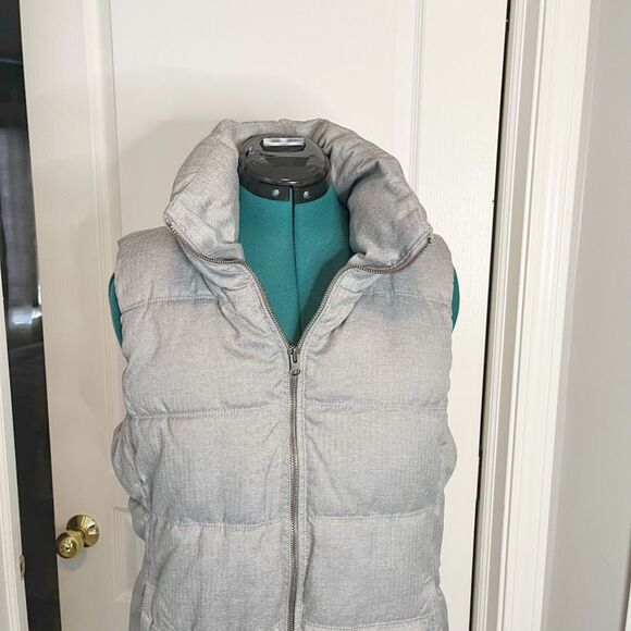 Old Navy Mock Neck Full Zip Quilted Puffer Fleece Lined Pocket Sleeveless Vest - Picture 6 of 11